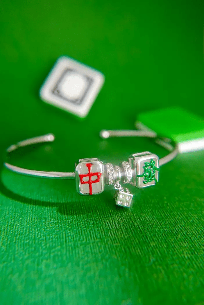 Mahjong Cuff (White Jade) - Love Estella