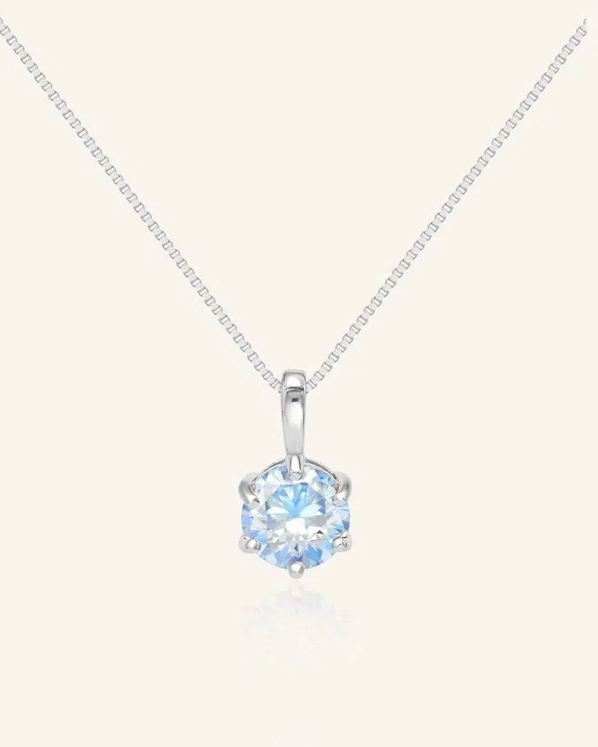 InfinityOne Classic Moissanite Necklace (Ice Blue)