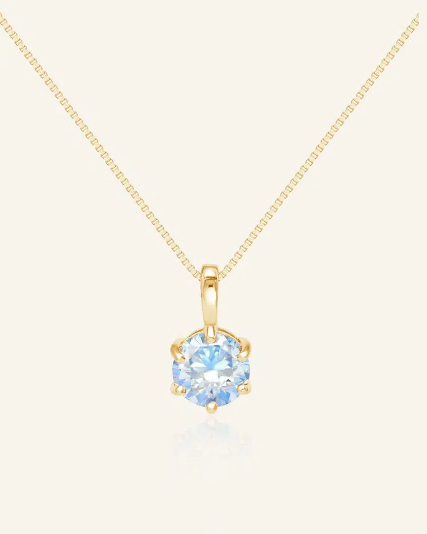 InfinityOne Classic Moissanite Necklace (Ice Blue)