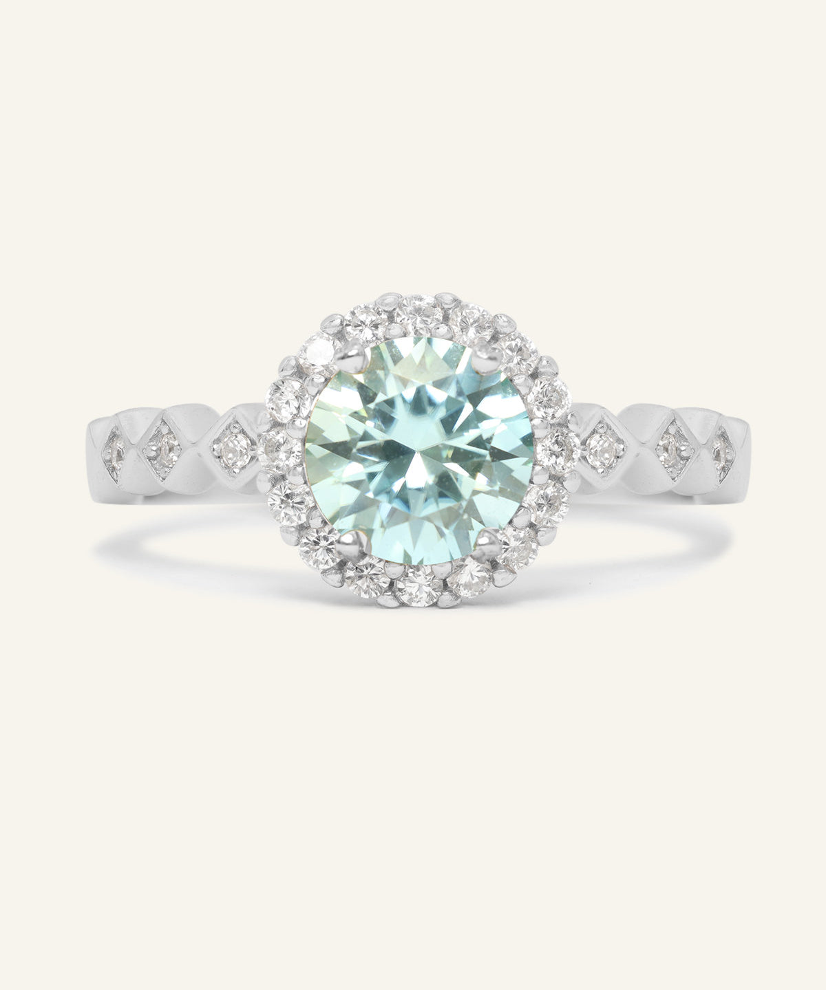 1ct Mint Moissanite Ring - Love Estella