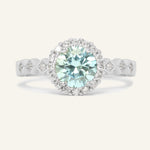 1ct Mint Moissanite Ring - Love Estella