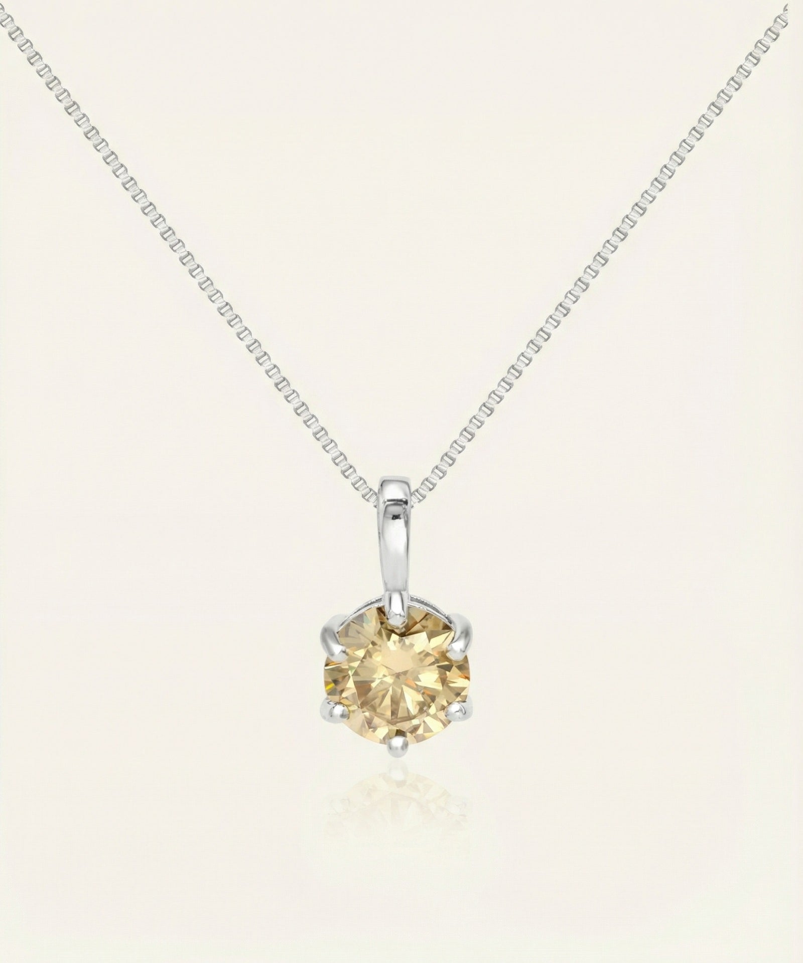 InfinityOne Classic Moissanite Necklace (Champagne)