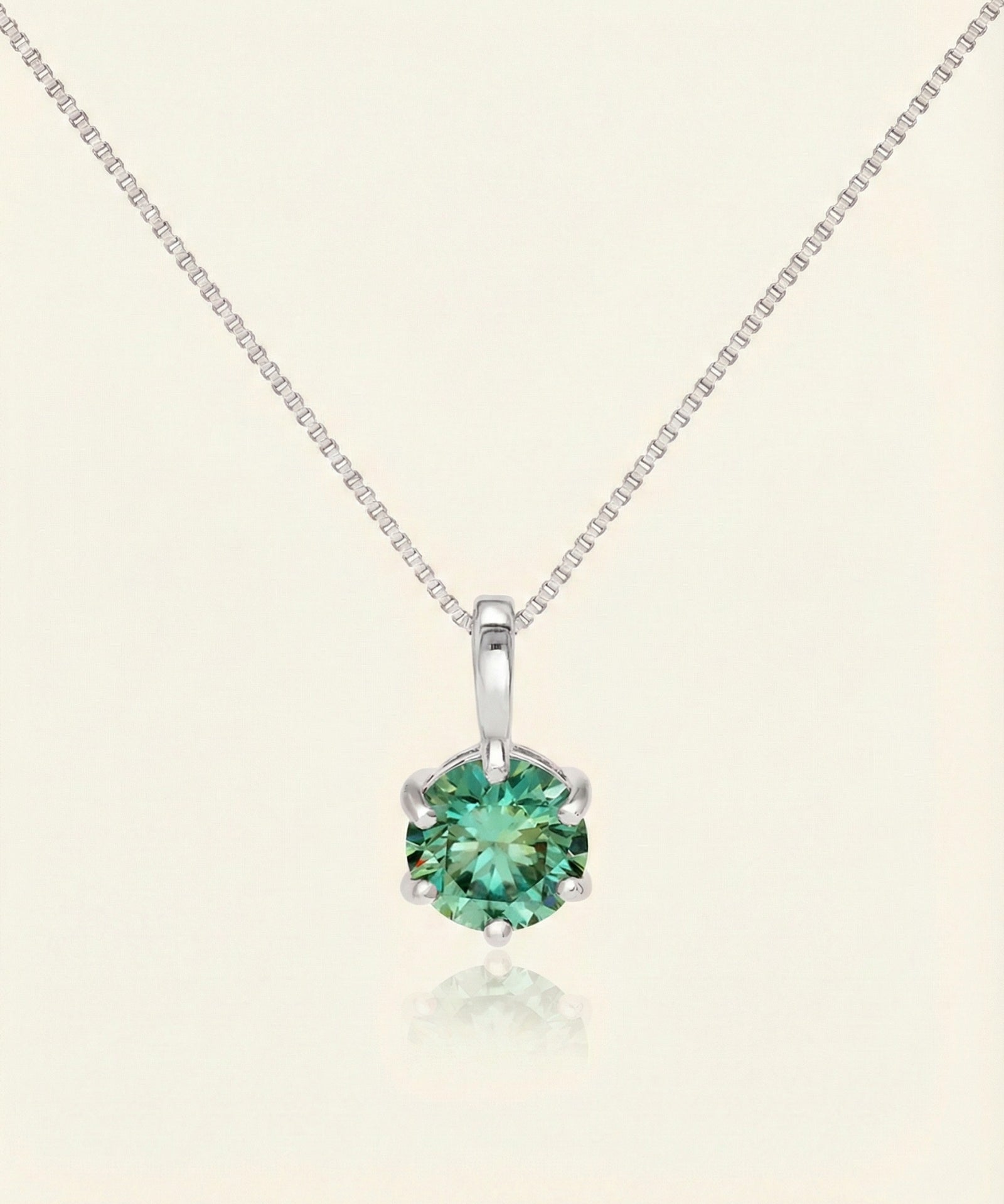 InfinityOne Classic Moissanite Necklace (Green Mint)