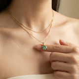 InfinityOne Classic Moissanite Necklace (Green Mint)