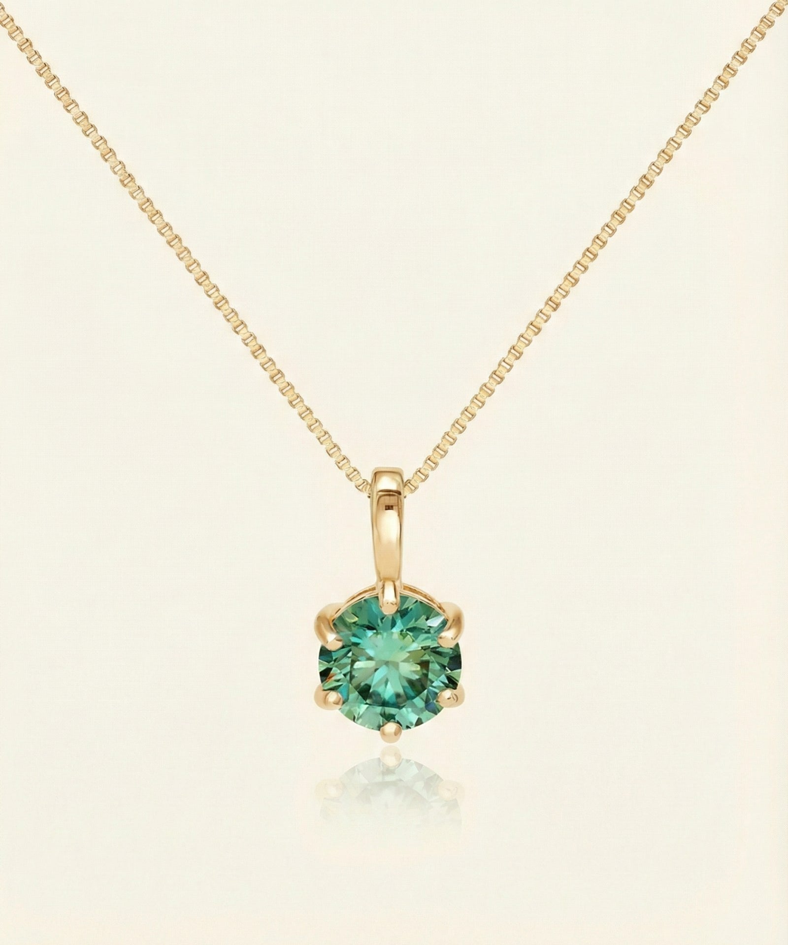 InfinityOne Classic Moissanite Necklace (Green Mint)