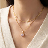 InfinityOne Classic Moissanite Necklace (Lilac)