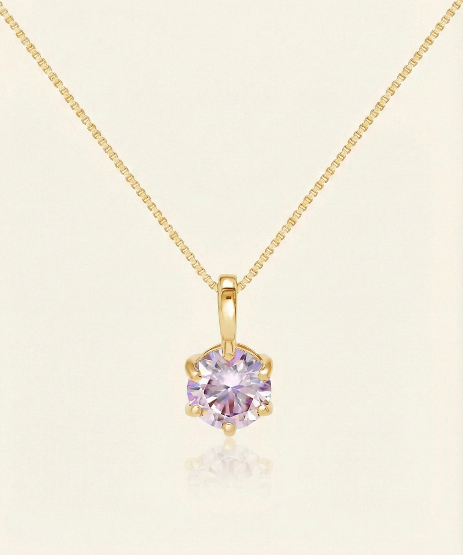 InfinityOne Classic Moissanite Necklace (Lilac)
