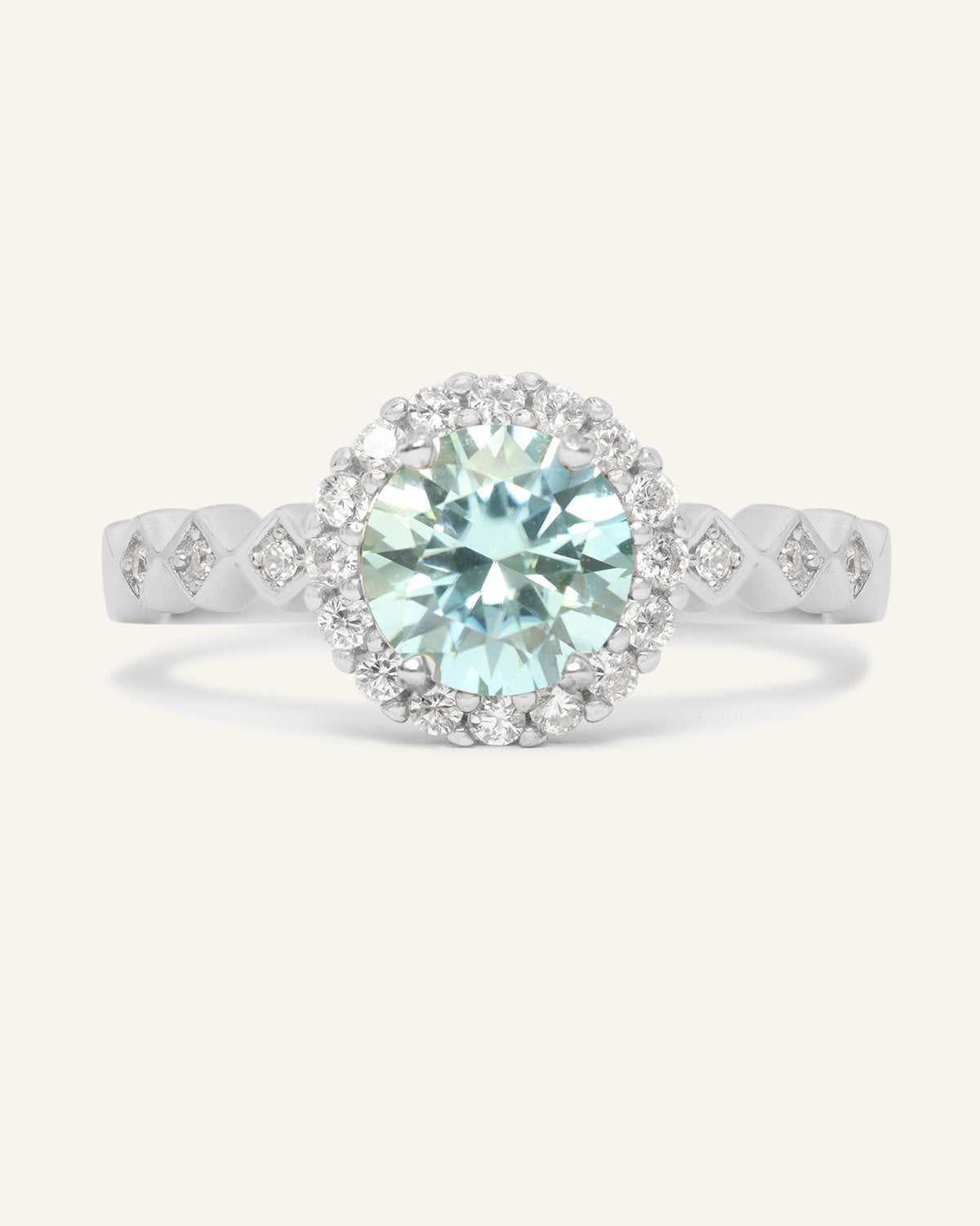 1ct Mint Moissanite Ring