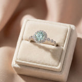 1ct Mint Moissanite Ring