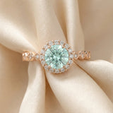 1ct Mint Moissanite Ring