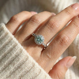 1ct Mint Moissanite Ring