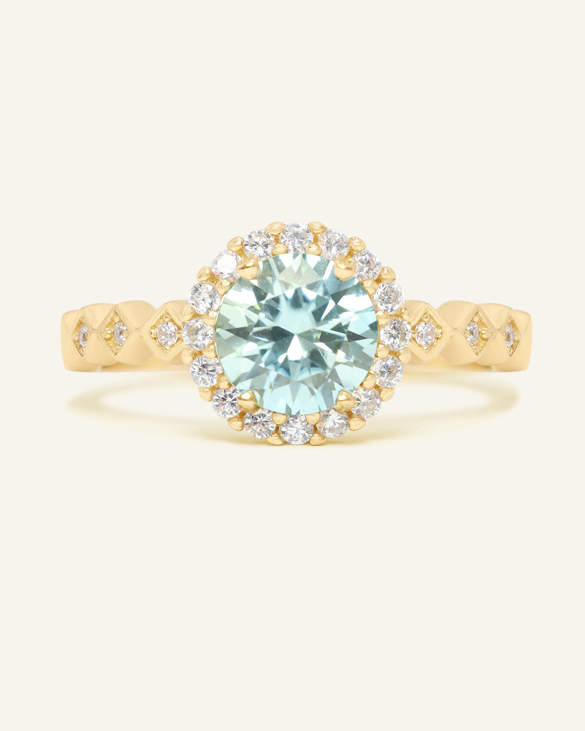 1ct Mint Moissanite Ring
