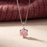 InfinityOne Classic Moissanite Necklace (Pink)
