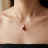 InfinityOne Classic Moissanite Necklace (Red)