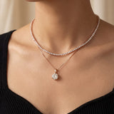 InfinityOne Classic Moissanite Necklace (White)