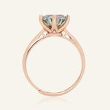 3 Carat Mystic Moissanite Ring, side profile product image