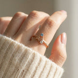 Wanderlust Ring | Moissanite in rose gold, worn on a model