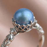 Blue Pearl Ring