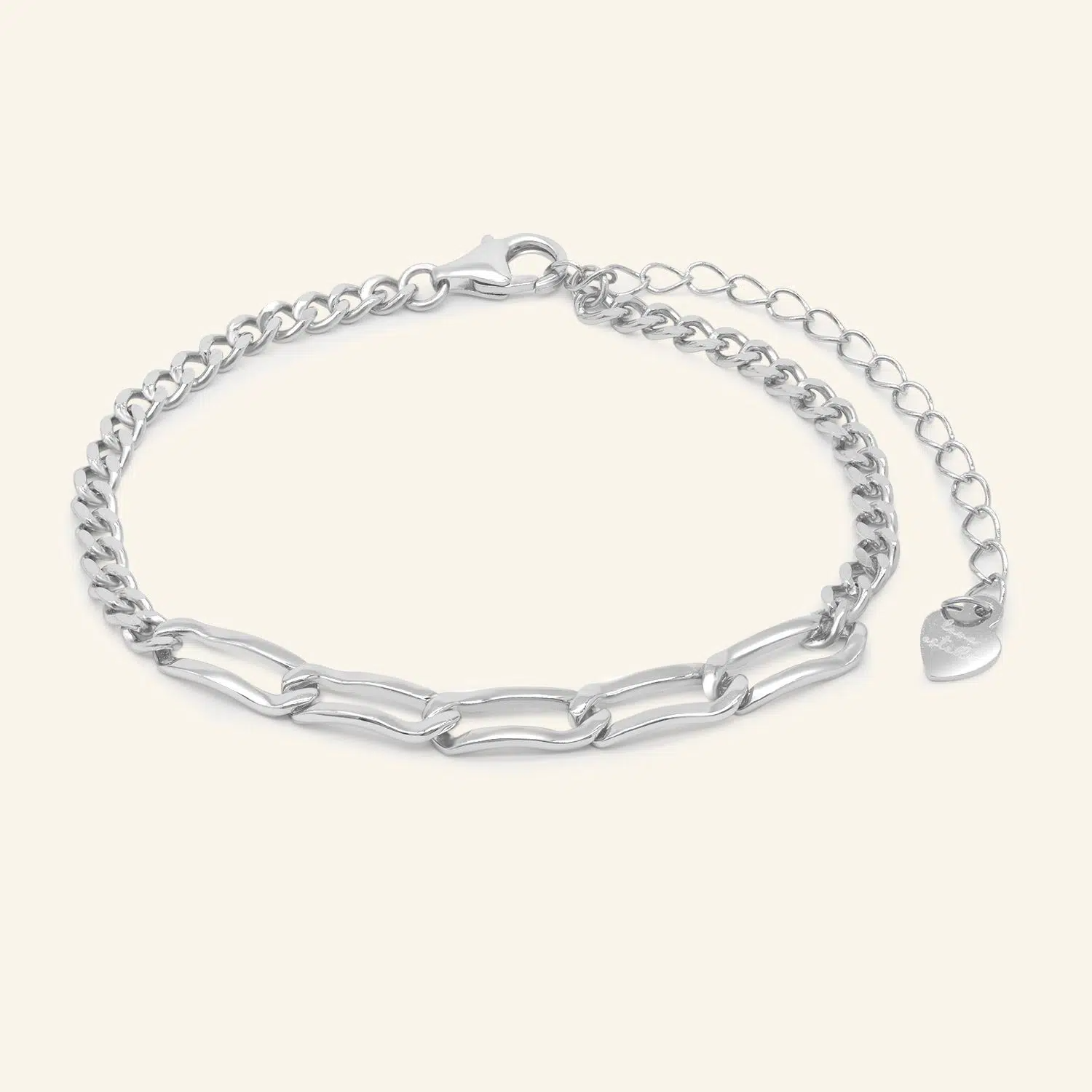 Boyfriend Curb Bracelet Silver