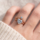 Braided Wishbone Moissanite Ring (Sky Blue)