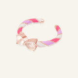 Candy Cane Ribbon Ring | Rose Quartz, product image