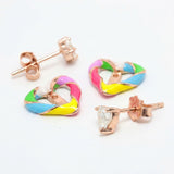 Candy Cane Switch Studs (Moissanite)