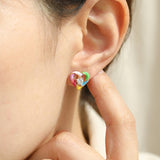 Candy Cane Switch Studs (Moissanite)