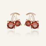 Cherry Garnet Studs