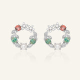 Mistletoe Wreath Studs