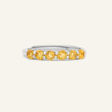 Citrine Half Eternity Band