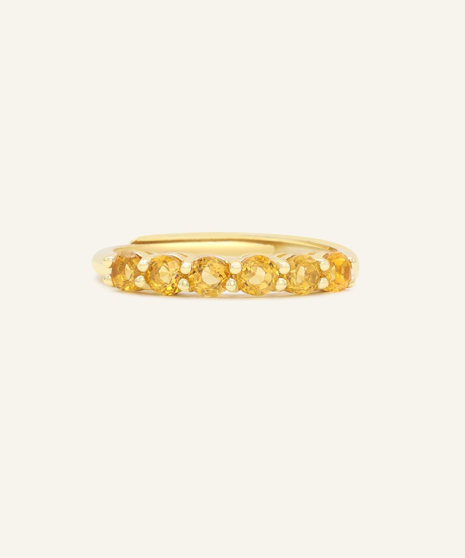 Citrine Half Eternity Band