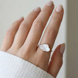 Cloud Mother of Pearl Ring