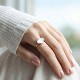 Cloud Mother of Pearl Ring