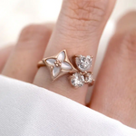 Clover Monogram Cluster Ring Model3