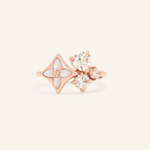 Clover Monogram Cluster Ring – Rose Gold