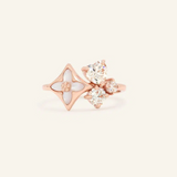 Clover Monogram Cluster Ring – Rose Gold