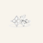 Clover Monogram Cluster Ring – Silver