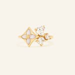 Clover Monogram Cluster Ring – Yellow Gold