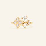 Clover Monogram Cluster Ring – Yellow Gold