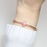 Clover Monogram Cuff Pink MOP Model