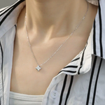Clover Monogram Necklace – Model
