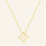 Clover Monogram Necklace – Yellow Gold