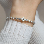 Clover Sparkle Cuff FWP Moissanite Model