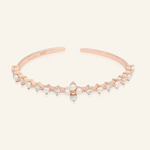 Clover Sparkle Cuff FWP, Moissanite – Rose Gold