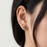 Clover Monogram Studs (Black)