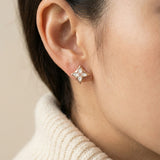 Clover Monogram Studs (White)