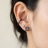 Clover Monogram Studs (White)