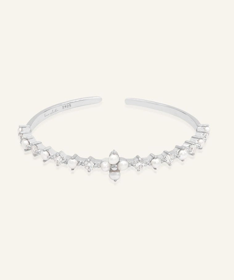 Clover Sparkle Cuff (FWP, Moissanite) by Elate