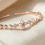 Clover Sparkle Cuff (FWP, Moissanite) by Elate