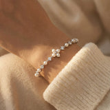Clover Sparkle Cuff (FWP, Moissanite) by Elate